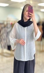 شومیز پلنگی نگینی - Image 13
