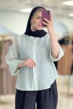 شومیز پلنگی نگینی - Image 11